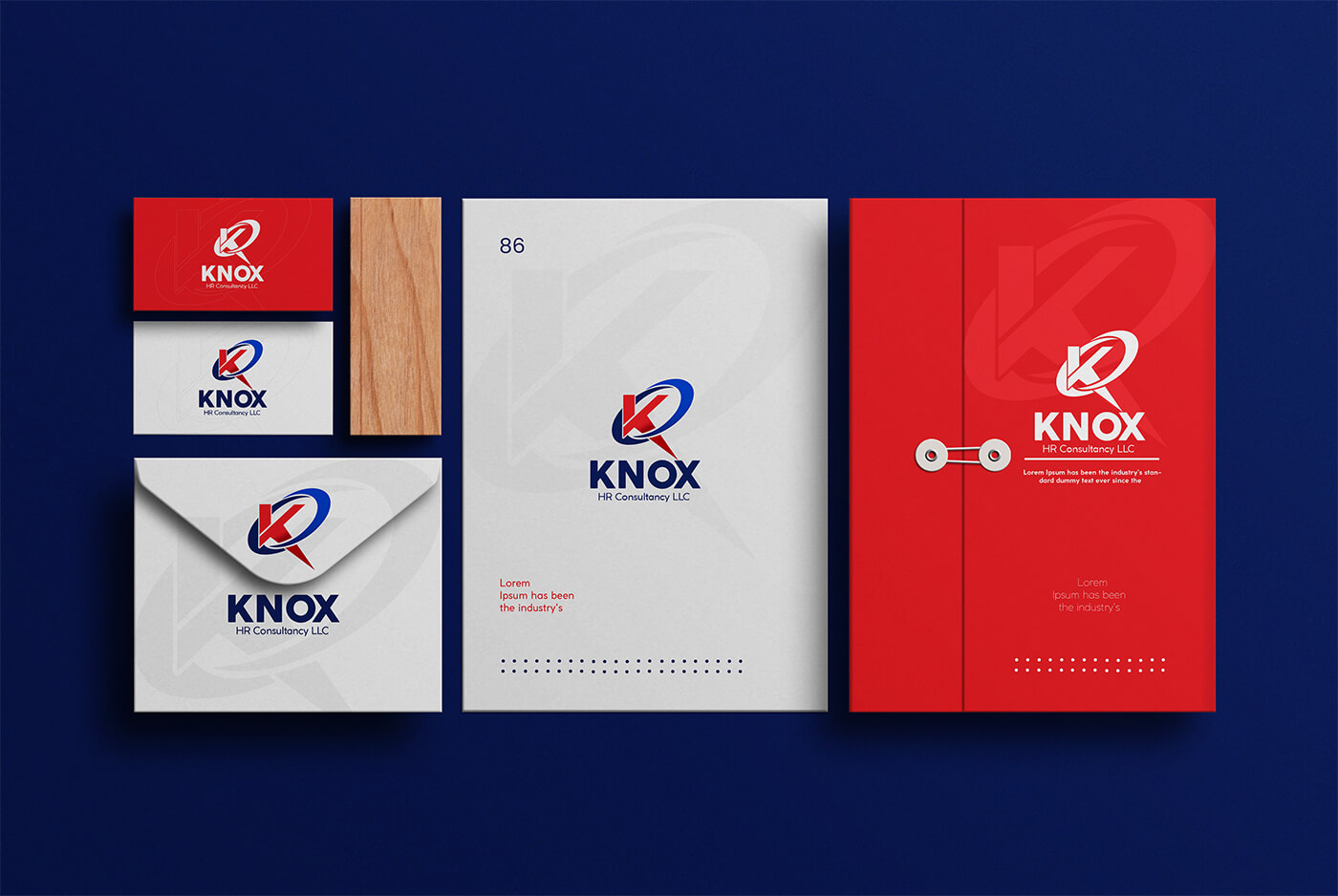 Professional HR branding guideline for Indian consultancy Knox with grid and spacing