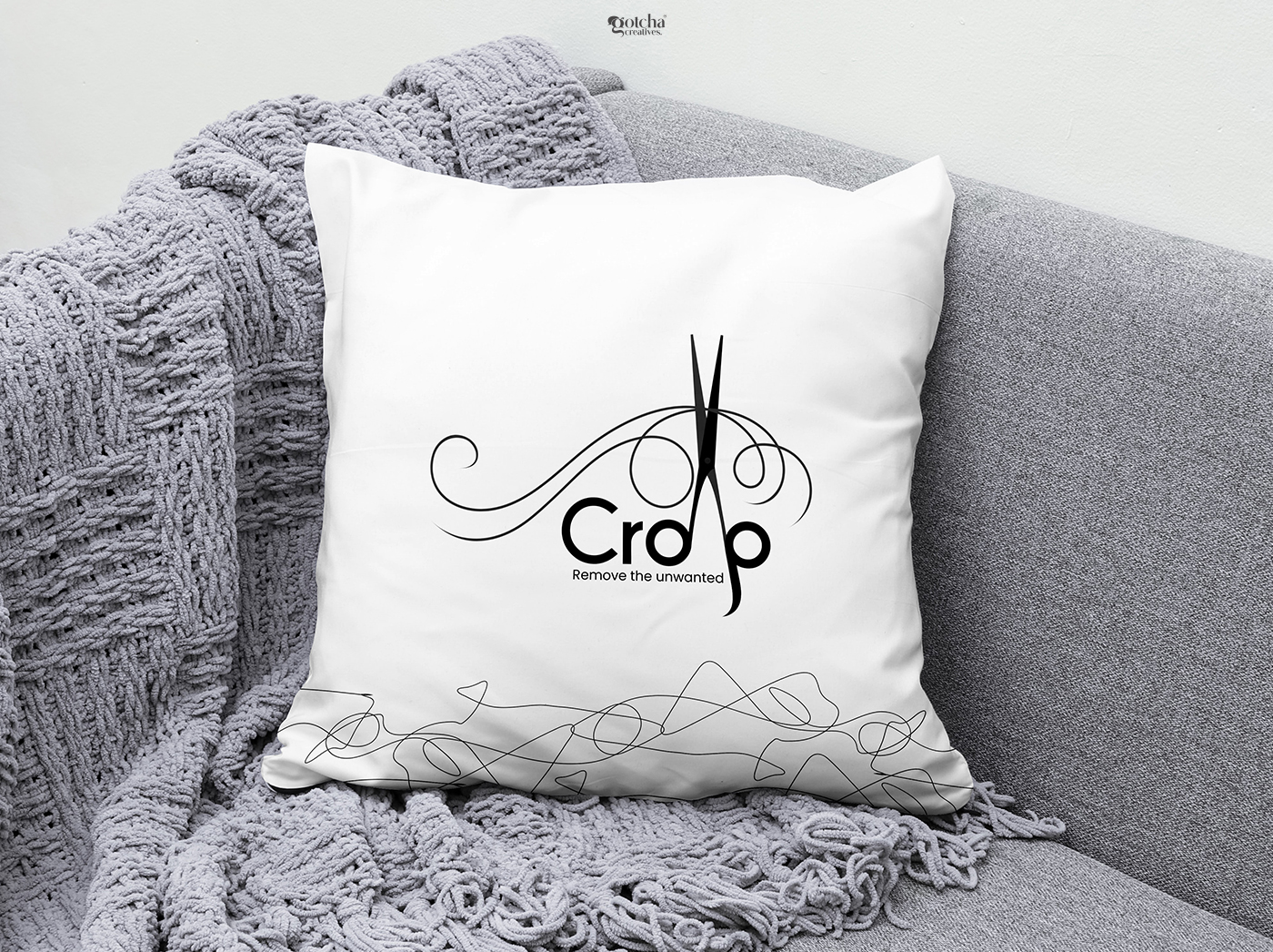 Stylish monochrome logo design for beauty and styling brand Crop