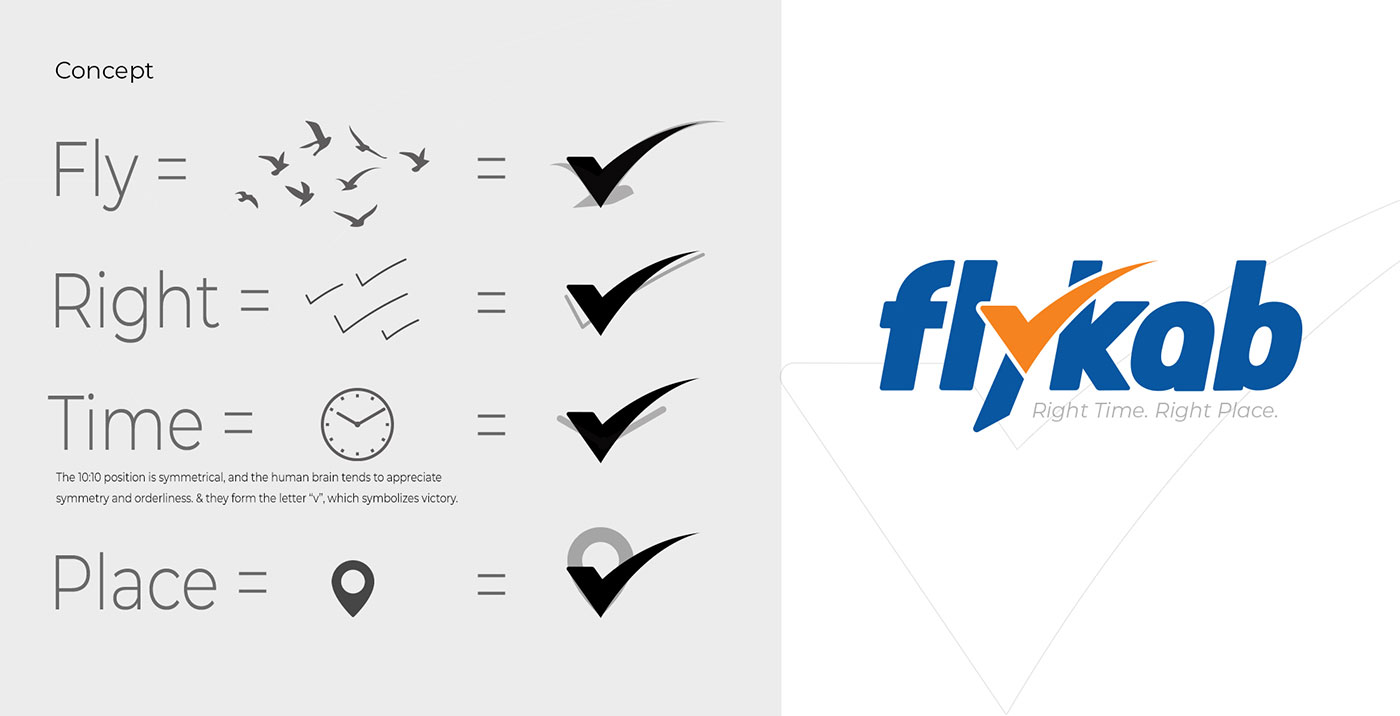 Creative transportation logo concept with movement and location symbolism