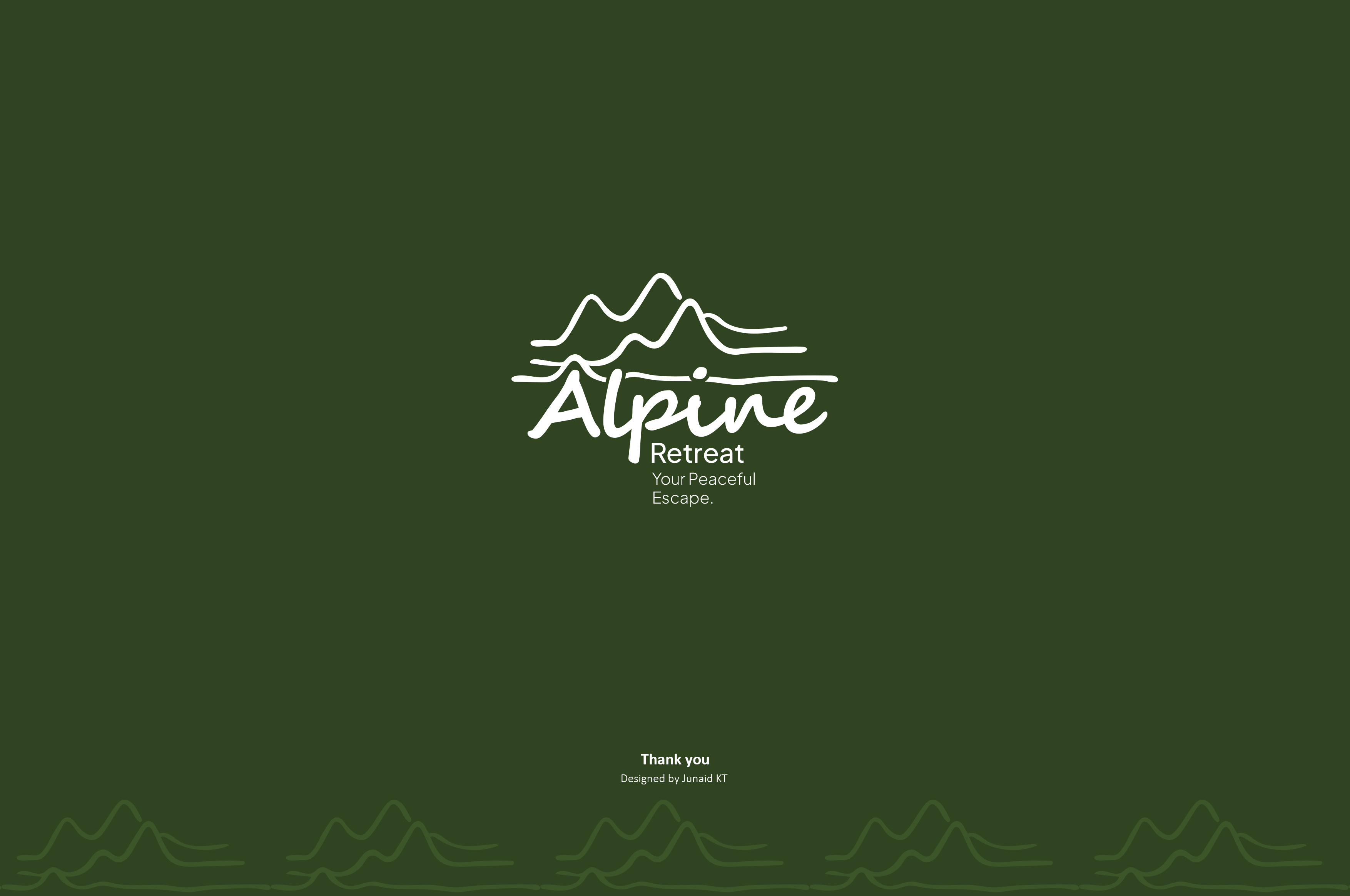 Premium retreat branding with mountain illustration and script typography
