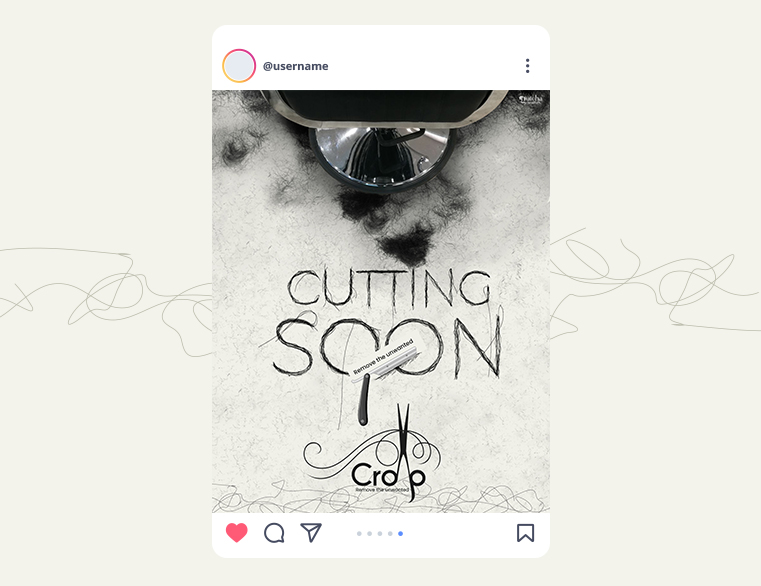 Kerala barbershop opening soon poster with cutting soon hair design for Crop Barber Shop